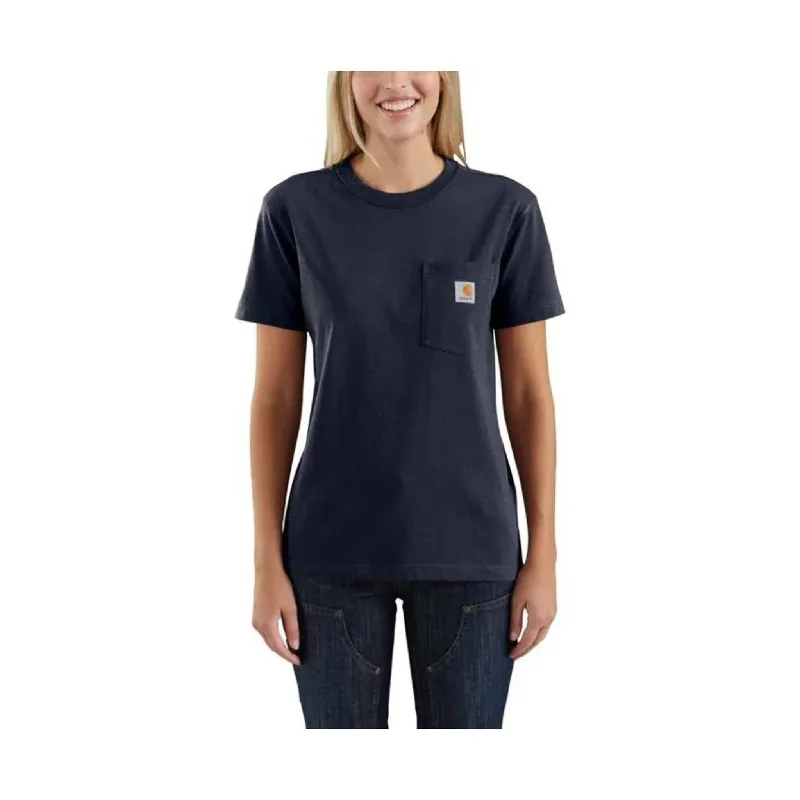 Carhartt Women's Loose Fit Heavyweight Short-Sleeve Pocket T-Shirt - Navy