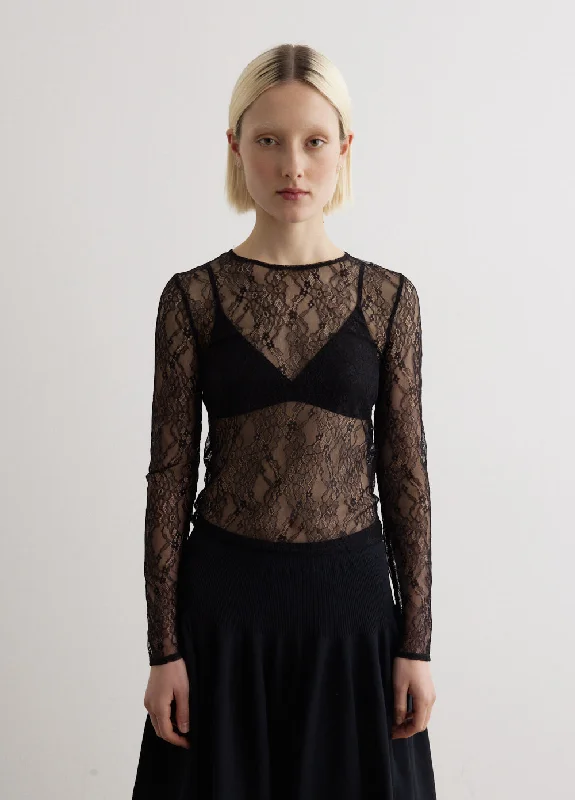 Field Lace Fitted Top