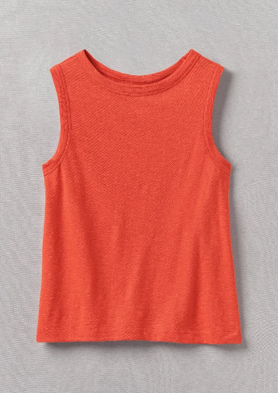 Garment Dyed Organic Cotton Tank Top | Pumpkin