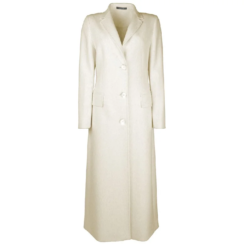 White Wool Vergine Jackets & Coat