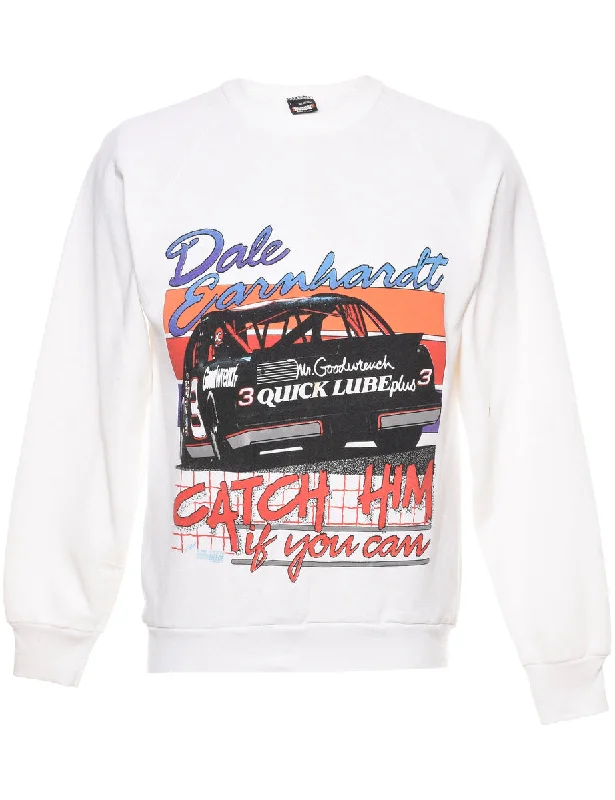 1990s Dale Earnhardt Printed Sweatshirt - L