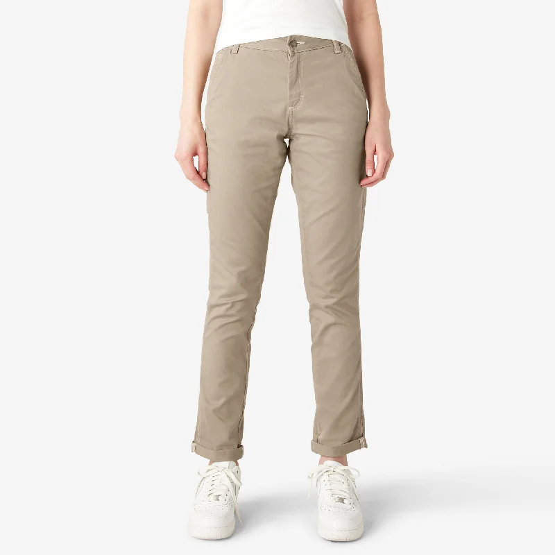 Dickies Women's Roll Hem Carpenter Pants - Desert Sand