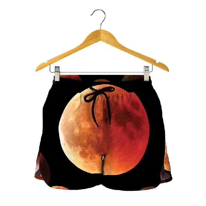 Lunar Eclipse Cycle Print Women's Shorts