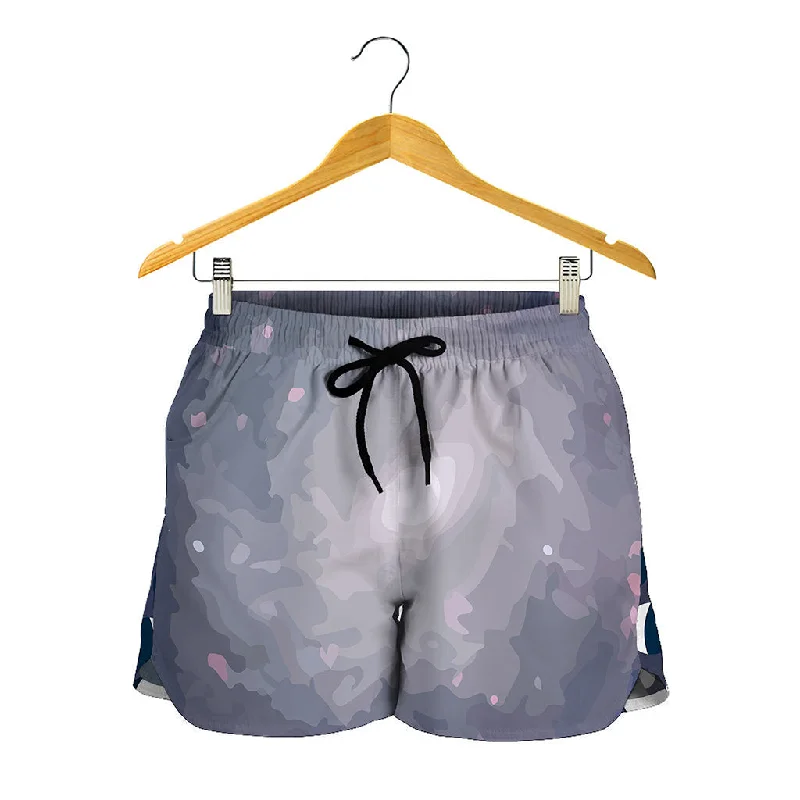 Lunar Phase Cycle Print Women's Shorts