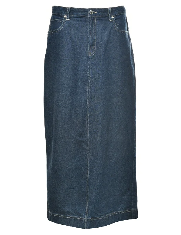 1990s Dark Wash Denim Skirt - M