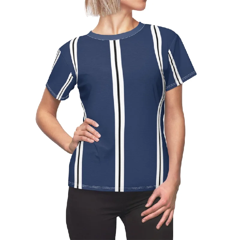 True Navy BW Stripes Women's Tee