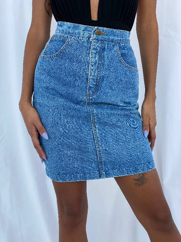 Vintage 80s/90s Guess Paris Denim Skirt