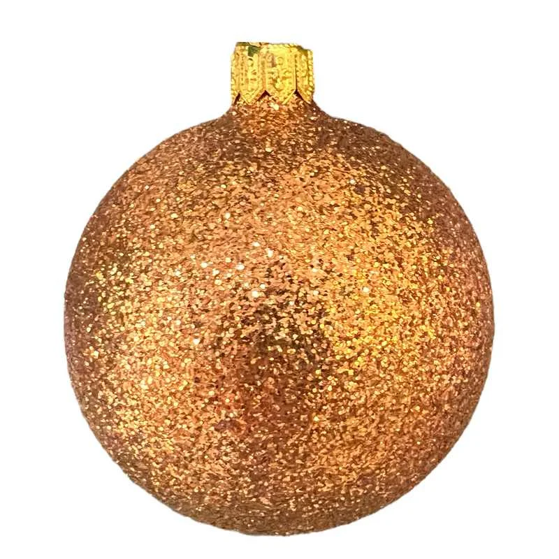 Copper Glitter Ball Bauble