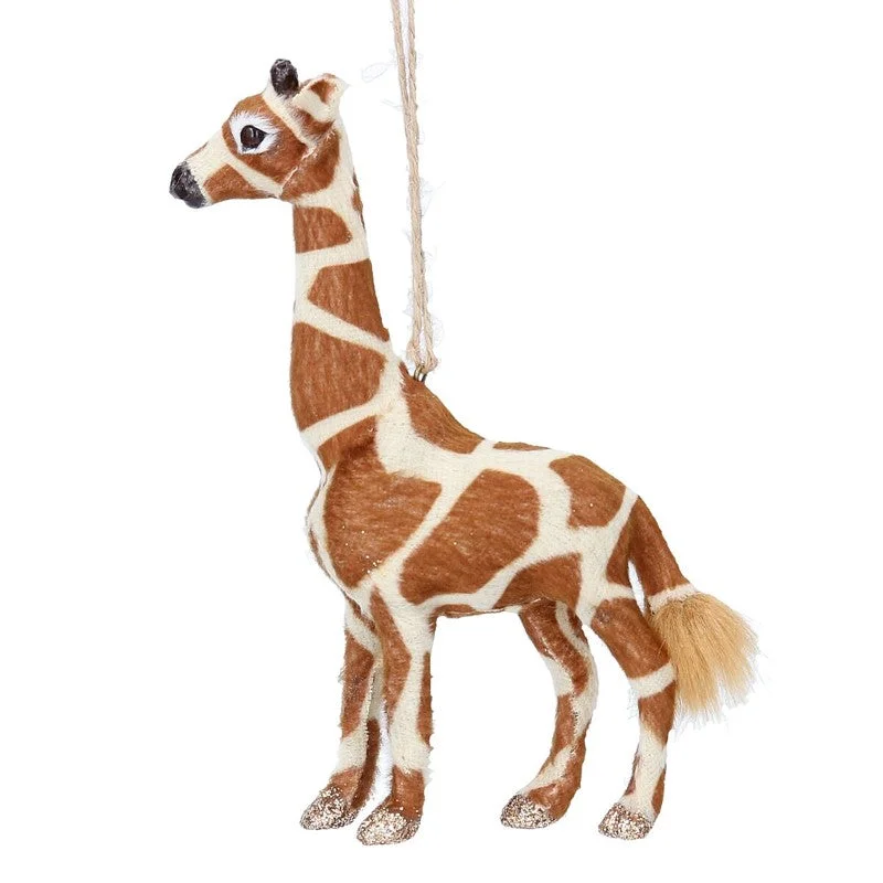 Faux Fur Giraffe Christmas Tree Decoration