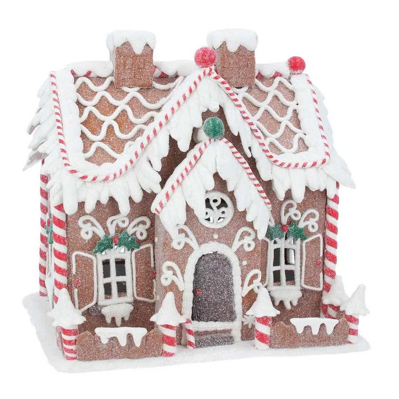 Gingerbread House LED Ornament Large