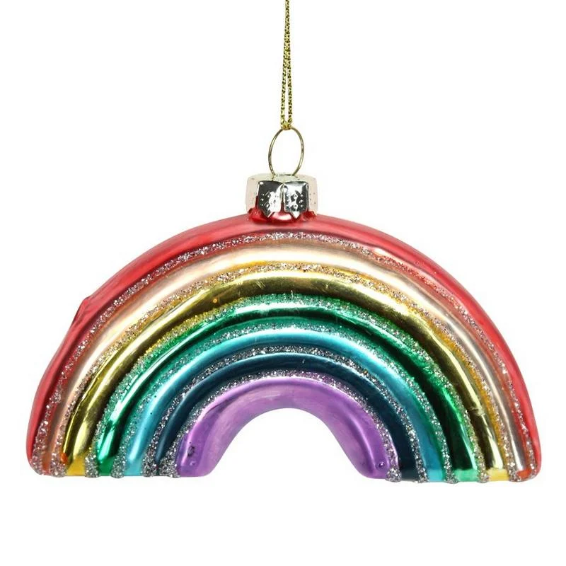 Painted Glass Rainbow Decoration