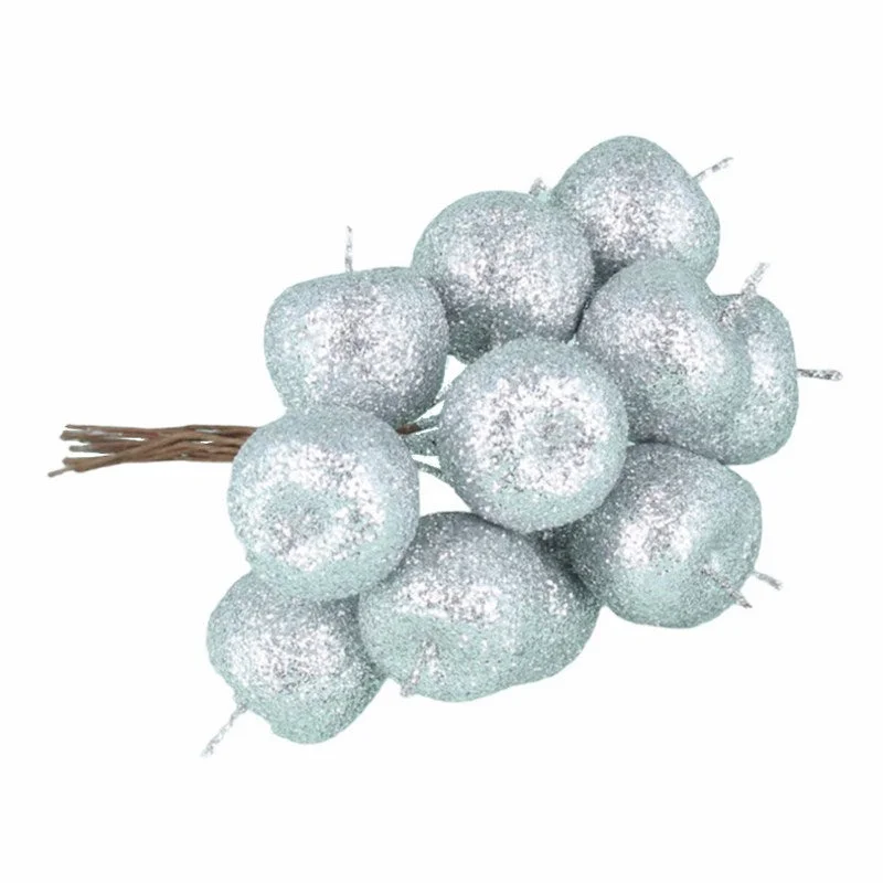 Silver Glitter Mini Apple Bunch