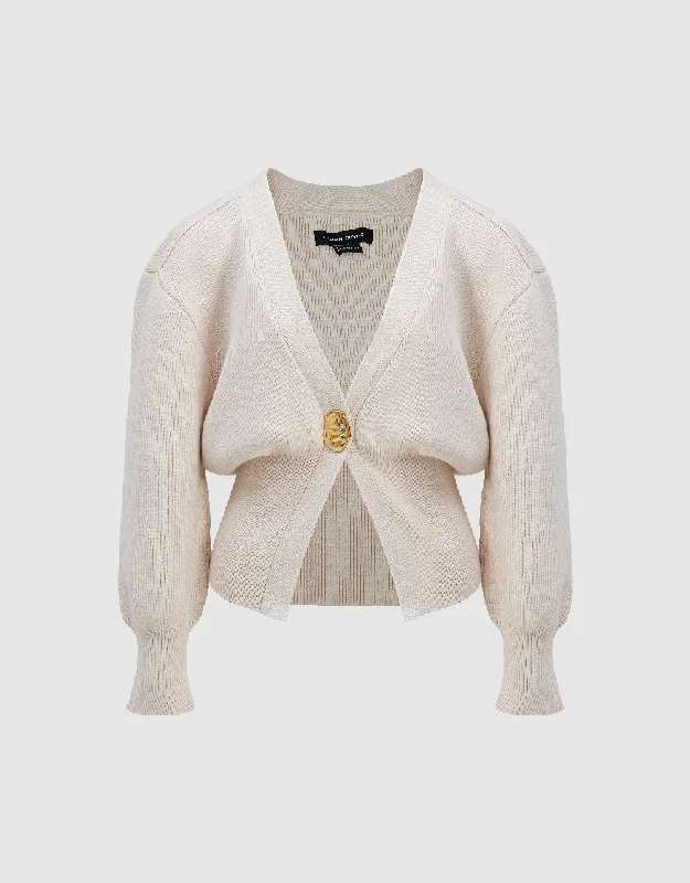 V-Neck Knitted Cardigan